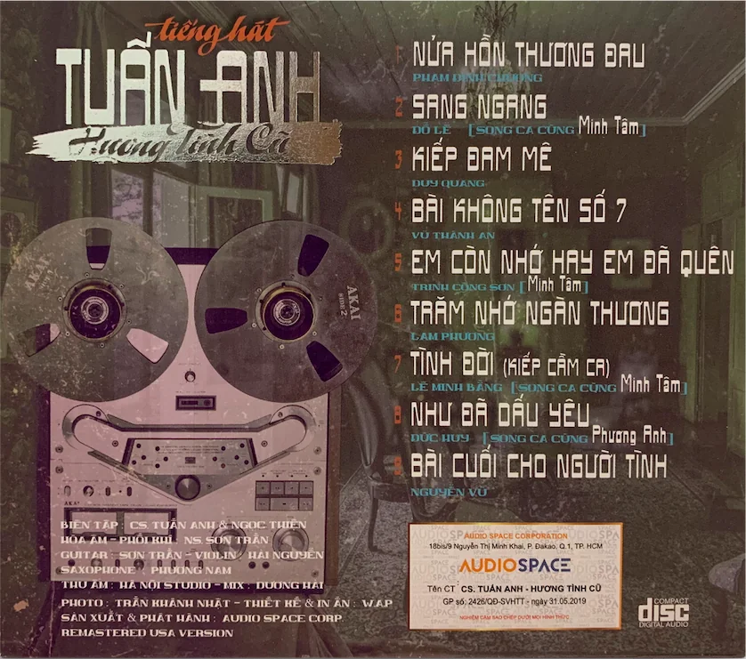 Đĩa CD Tuấn Anh "Hương tình cũ" - Ảnh 2