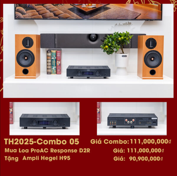 TH2025-Combo 05 | Mua Loa ProAC Response D2R Tặng Ngay Ampli Hegel H95