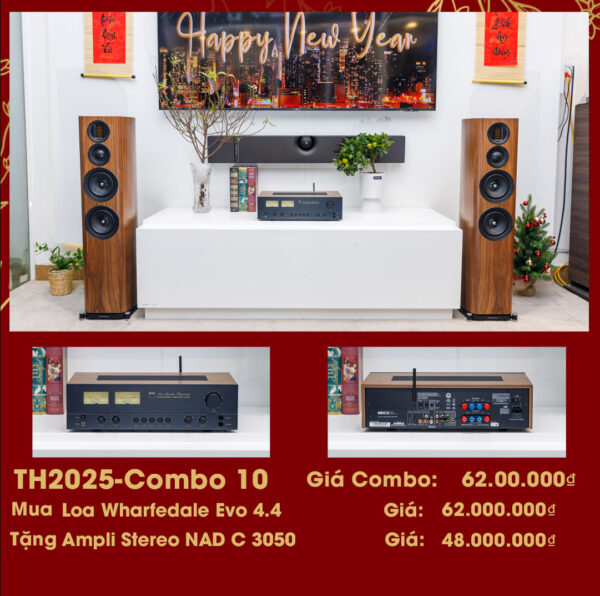 TH2025-Combo 10 | Mua Loa Wharfedale Evo 4.4  Tặng Ngay Ampli NAD C3050