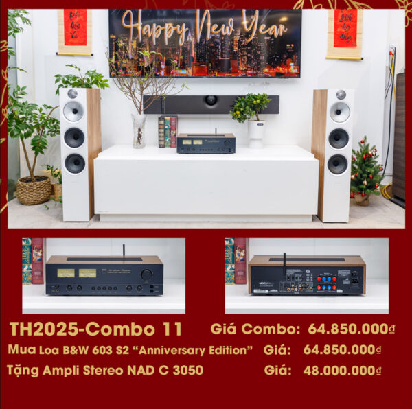 TH2025-Combo 11 | Mua Loa B&W 603 S2 “Anniversary Edition” Tặng Ngay Ampli NAD C3050