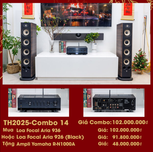 TH2025-Combo 14 | Mua Loa Focal Aria 936 (Noyer) Hoặc Loa Focal Aria 926 Tặng Ngay Ampli Yamaha R-N1000A