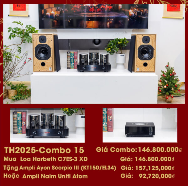 TH2025-Combo 15 | Mua Loa Harbeth C7ES-3 XD Tặng Ngay Ampli Scopior III EL34 Hoặc Ampli Naim Uniti Atom