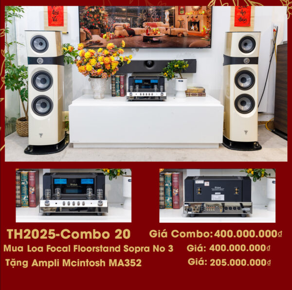 TH2025-Combo 20 | Mua Loa Focal Sopra No3 Tặng Ngay Ampli Mcintosh MA352