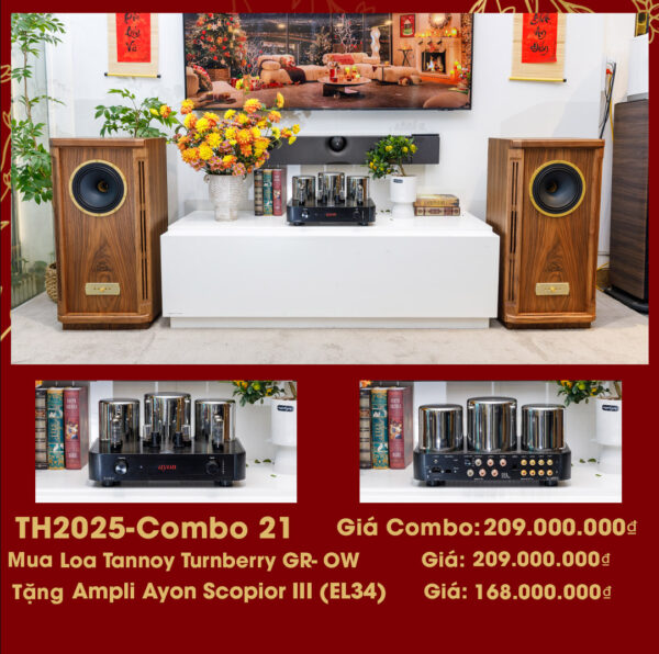 TH2025-Combo 21 | Mua Loa Tannoy Turnberry GR- OW Tặng Ngay Ampli Integrated Scopior III EL34