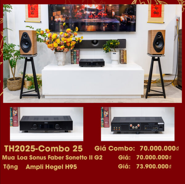 TH2025-Combo 25 | Mua Combo Loa Sonus Faber Sonetto II G2 Và Ampli Hegel H95